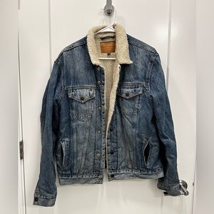 Lucky Brand Men’s Fuzzy Denim Jacket